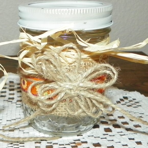 4 Wedding Party Table Decor Favor Green Glass Jar - Picture 13 of 13